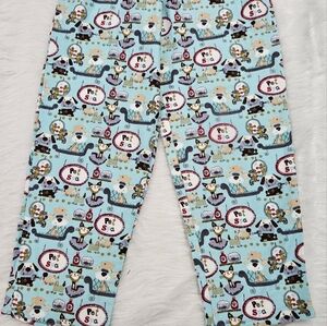 Hand crafted Kids Blue Spa Day Flannel lounge pants.